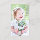 Eucalyptus Cross Foto Doop Gebed Kaart Contactkaartje (Voorkant)