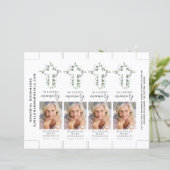 Eucalyptus Cross Foto Memorial Bladwijzer (Staand voorkant)