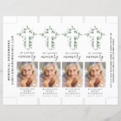 Eucalyptus Cross Foto Memorial Bladwijzer (Voorkant)