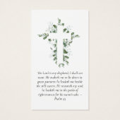 Eucalyptus Cross Foto Memorial Prayer Kaart (Achterkant)