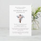 Eucalyptus Cross Foto Viering van het leven Begraf Kaart (Staand voorkant)