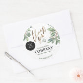 Eucalyptus custom Business Botanical Bedankt Ronde Sticker (Envelop)