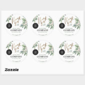 Eucalyptus custom Business Botanical Bedankt Ronde Sticker (Vel)