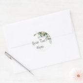 Eucalyptus Custom Text Classic Round Sticker (Envelop)