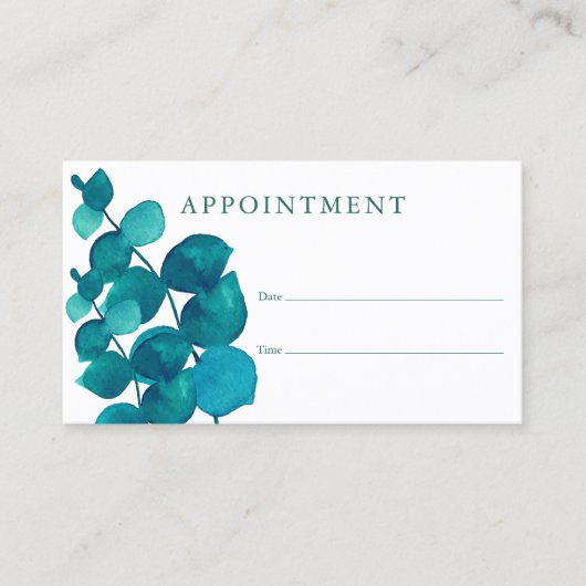 Eucalyptus Customer Appointkaart Visitekaartje (Voorkant)