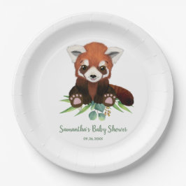 Eucalyptus Cute Red Panda Beer Baby shower Papieren Bordje