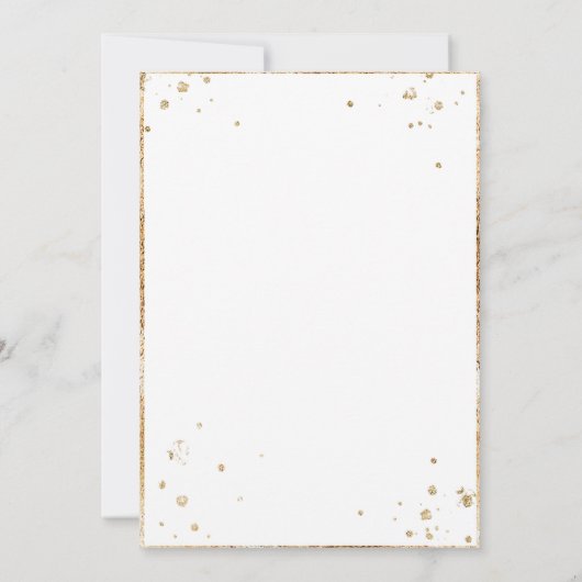 Eucalyptus Daisies Goud Elegant Bruiloft Kaart (Achterkant)