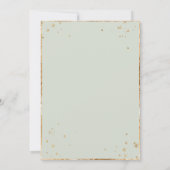 Eucalyptus Daisies Goud Salie Groen Elegant Bruilo Kaart (Achterkant)