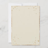 Eucalyptus Daisies Gouden Crème Elegante Bruiloft Kaart (Achterkant)