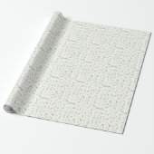 Eucalyptus & Dandelions Botanisch Patroon Cadeaupapier (Uitgerold)
