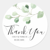 Eucalyptus Dank u Ronde Sticker (Voorkant)