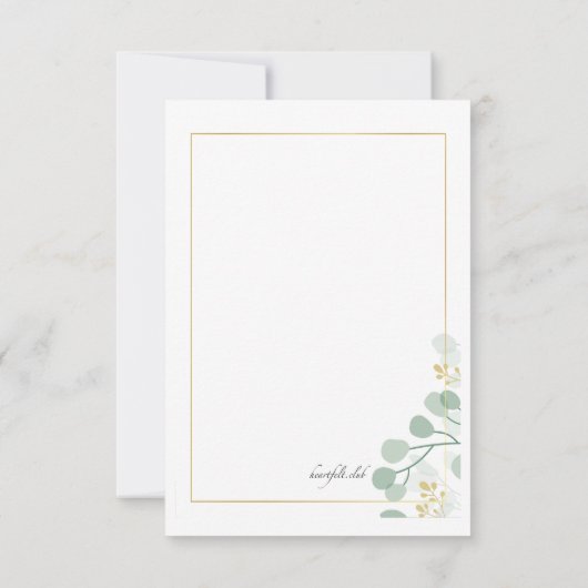Eucalyptus Dankkaart Kaart (Achterkant)