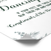 Eucalyptus Dansende Voeten Slippers Huwelijksbord Poster (Hoek)