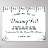 Eucalyptus Dansende Voeten Slippers Huwelijksbord Poster (Voorkant)