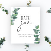 Eucalyptus date nachtideeën. Datum jar bridal game Poster