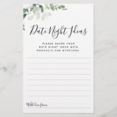 Eucalyptus Date Night Ideeën Kaarten (Voorkant)