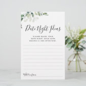 Eucalyptus Date Night Ideeën Kaarten (Staand voorkant)