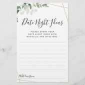 Eucalyptus Date Night Ideeën Kaarten (Voorkant)