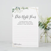 Eucalyptus Date Night Ideeën Kaarten (Staand voorkant)