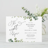 Eucalyptus de avond voor repetitie diner kaart (Staand voorkant)