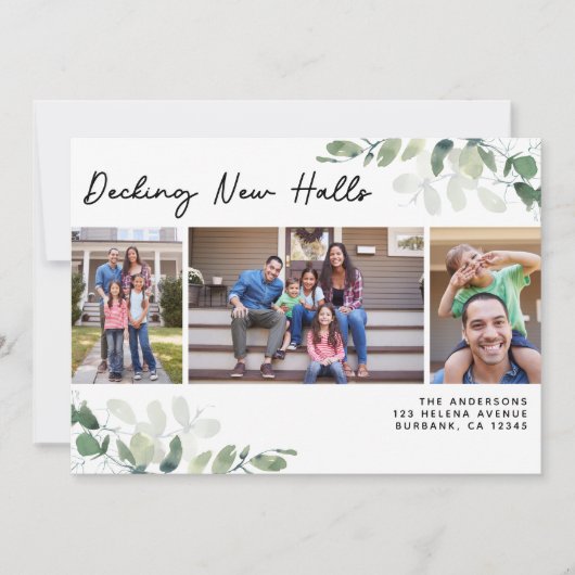 Eucalyptus Decking New Halls Change of Address Aankondiging (Voorkant)