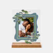 Eucalyptus Deco Frame Photo Frame Blue Acryl Bord (Voorkant)