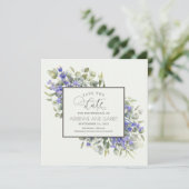 Eucalyptus & Delicate Lavender Wedding Save The Date (Staand voorkant)