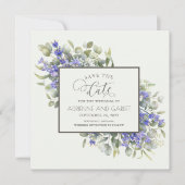 Eucalyptus & Delicate Lavender Wedding Save The Date (Voorkant)