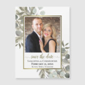 Eucalyptus Dennenboom Trouw Save the Date Foto Mag (Voorkant)