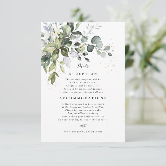 Eucalyptus details Kaart (Staand voorkant)