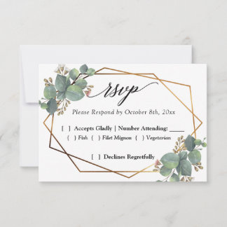 Eucalyptus diagonaal lijst RSVP Kaartje