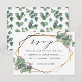 Eucalyptus diagonaal lijst RSVP Kaartje (Voorkant / Achterkant)