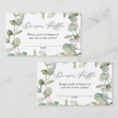 Eucalyptus Diaper Kaart Raffle Visitekaartje (Voorkant / Achterkant)