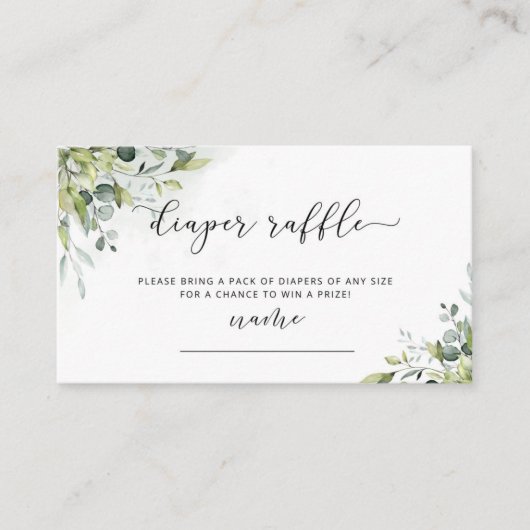 Eucalyptus diaper remisleenkaart informatiekaartje (Voorkant)