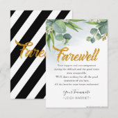 Eucalyptus die Cowerker-afscheidskaart verlaat Bedankkaart (Voorkant / Achterkant)