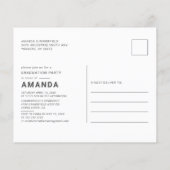 Eucalyptus diploma-uitnodiging voor afstudeerfeest (Achterkant)