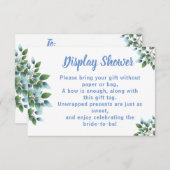 Eucalyptus Display bruids bruiloft douche Informatiekaartje (Voorkant / Achterkant)