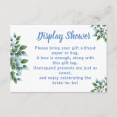 Eucalyptus Display bruids bruiloft douche Informatiekaartje (Voorkant)