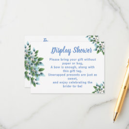 Eucalyptus Display bruids bruiloft douche Informatiekaartje