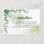 Eucalyptus Display Vrijgezellenfeest Enclosure Car Informatiekaartje (Voorkant)