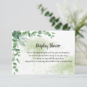 Eucalyptus Display Vrijgezellenfeest Enclosure Car Informatiekaartje (Staand voorkant)