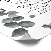 Eucalyptus Doe een ring bruidsdouche spelbord Poster (Hoek)