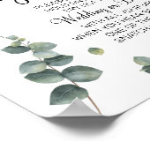 Eucalyptus Doe een ring bruidsshower spelbord Poster (Hoek)