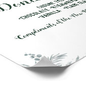 Eucalyptus Donut Bar Bruiloft Feest Bruidssalon Bo Poster (Hoek)