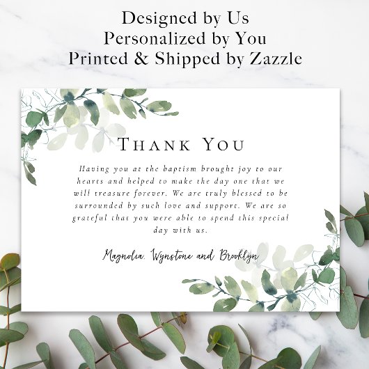 Eucalyptus-doop Bedankkaart