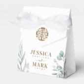 Eucalyptus Double Happiness Wedding Bedankdoosjes (Voorkant Zijde)