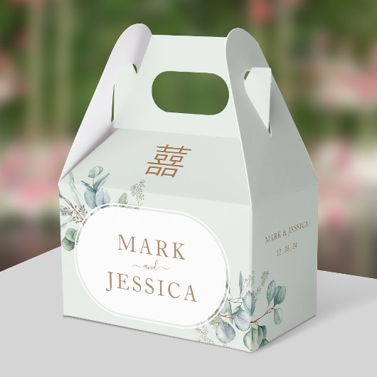 Eucalyptus Double Happiness Wedding Dank u Bedankdoosjes