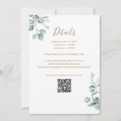 Eucalyptus Double Happiness Wedding Kaart (Achterkant)