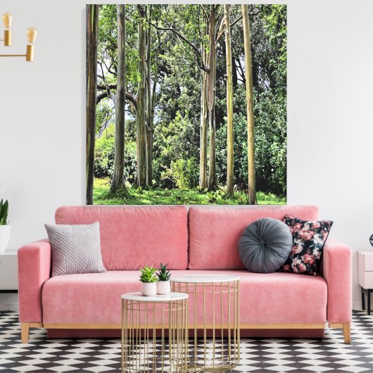 Eucalyptus Drievoudig Canvas (Insitu (Woonkamer))