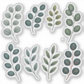 Eucalyptus Dromen Waterverf Sticker (Voorkant)